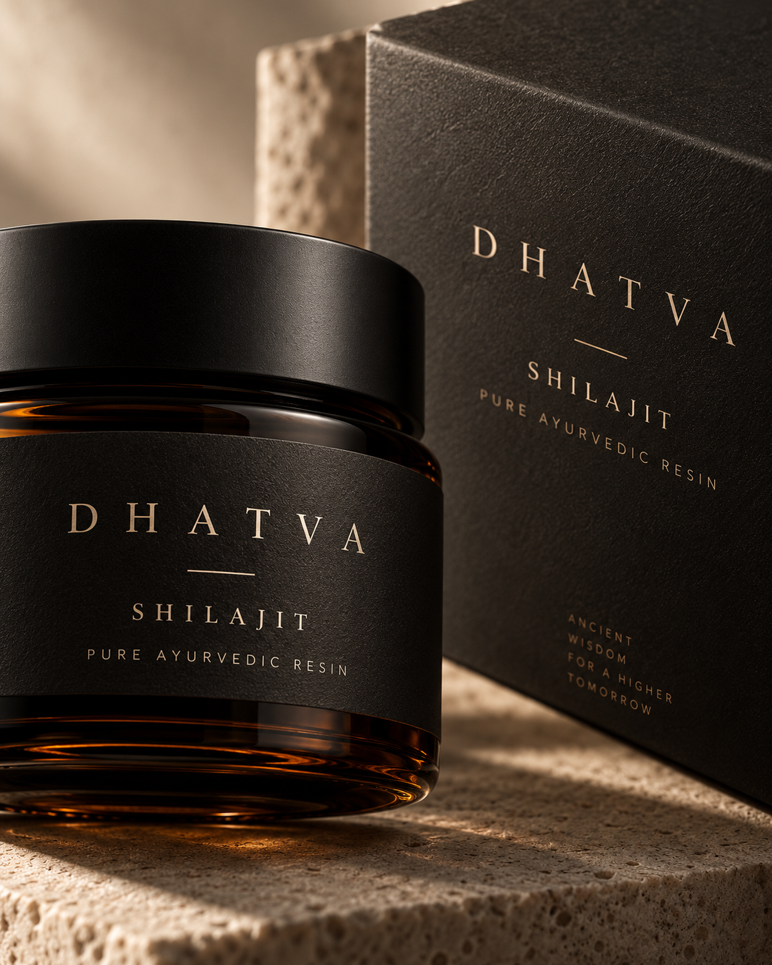 DHATVA Shilajit premium packaging detail